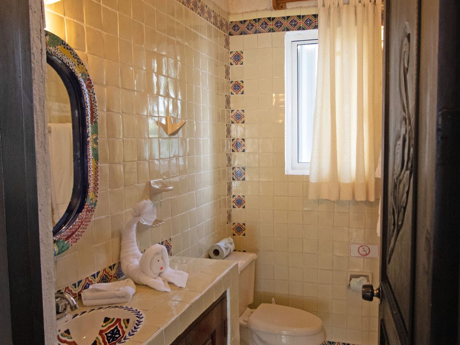 Tranquility, La Sirena #8, The On-Suite Master Bathroom has a roomy shower and traditional talavera tile