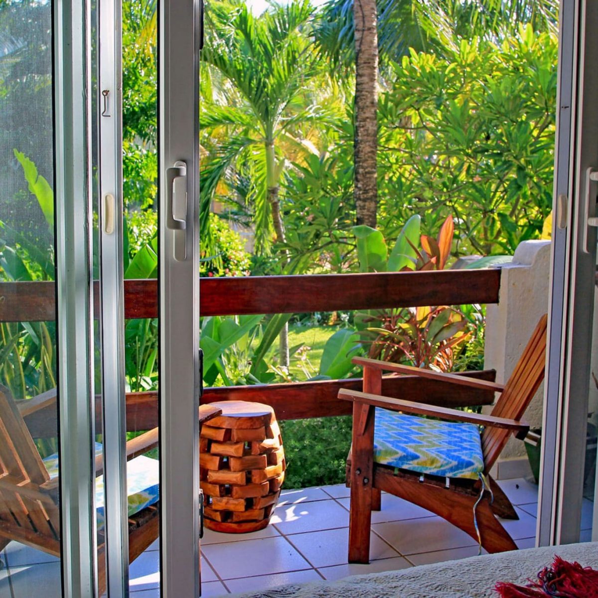 Seascape, La Sirena 1: 2nd Bedroom Porch Looks into Our Marvelous Gardens and Has More! Great Seating