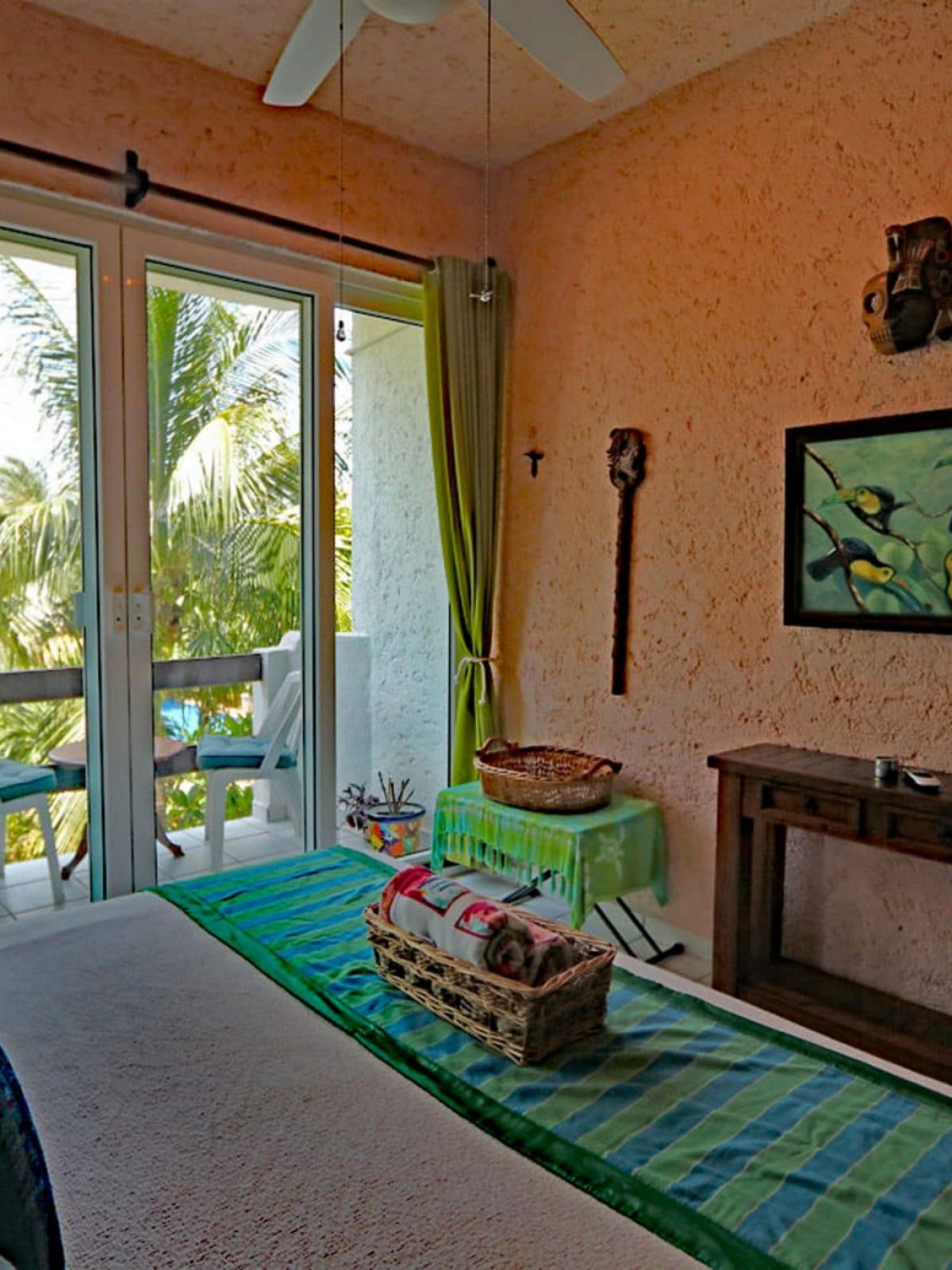 Cen Balam, La Sirena #5, 2nd bedroom has its own private patio overlooking La Sirena gardens